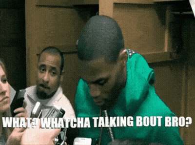 Green Shirt Man Talking Phone What Whatcha Talking Bout Bro GIF