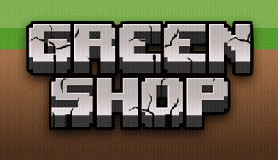 Green Shop Logo With Cracked Border GIF