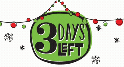 Green Sign Saying 3 Days Left GIF