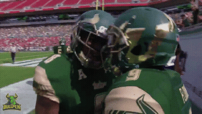 Green Sign Saying Join The Green And Gold Stampede GIF