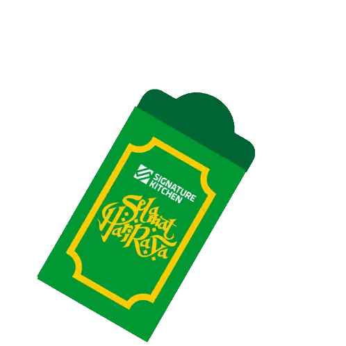 Green Signature Kitchen Envelope Surrounded By Hearts Sticker