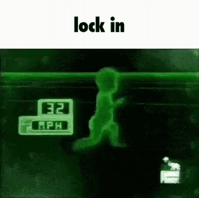 Green Silhouette Walking In Front Of Speedometer 32 Mph GIF