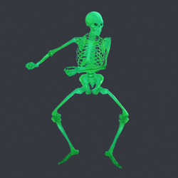 Green Skeleton Dancing GIF