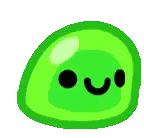Green Slime With Smiling Face Sticker