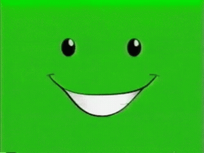 Green Smiley Face White Smile GIF