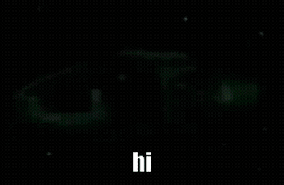 Green Space Ship Saying Hi GIF