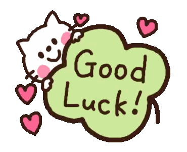 Green Speech Bubble Good Luck Sticker