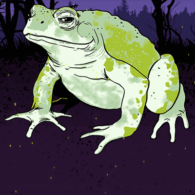 Green Spotted Frog Sitting GIF