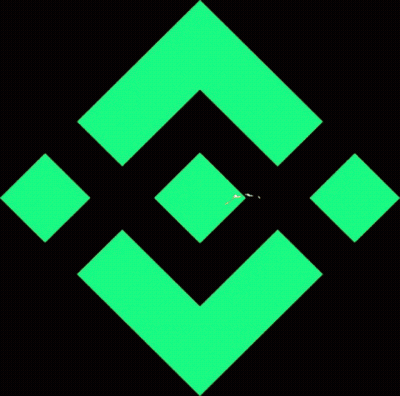 Green Square Resembling Triangle On Black Background GIF
