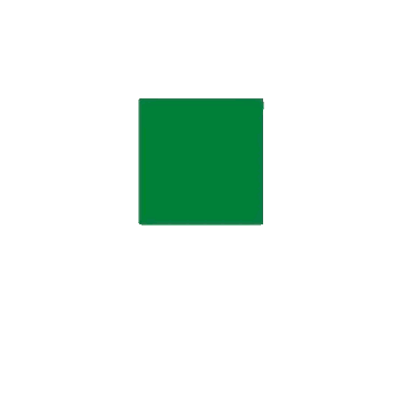 Green Square With CF And Green Line Sticker