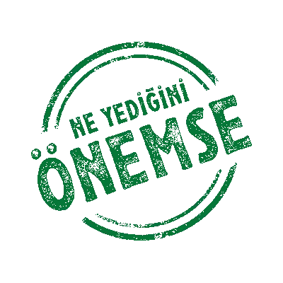 Green Stamp Saying Ne Yedigini Onemse Sticker