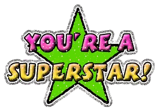 Green Star You're A Superstar Sticker