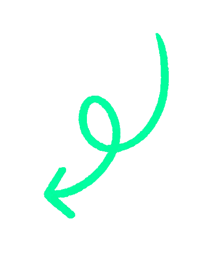 Green Swirl Arrow Pointing Left Sticker