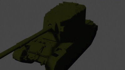 Green Tank 3D Model GIF