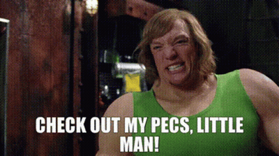 Green Tank Top Man Says Check Out Pecs GIF