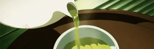 Green Tea Being Poured GIF