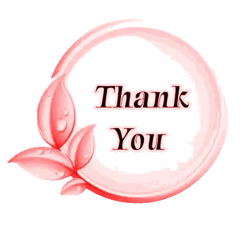 Green Thank You Circle With Leaves Sticker
