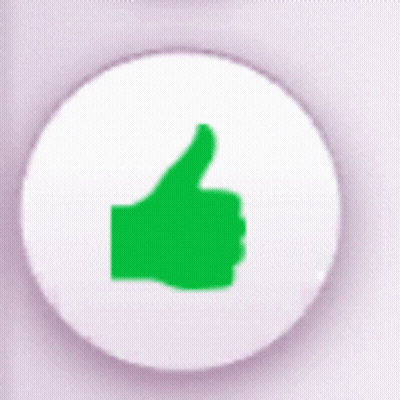 Green Thumbs Up Icon In White Circle On Purple GIF