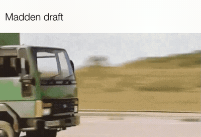 Green Truck Driving Madden Draft GIF