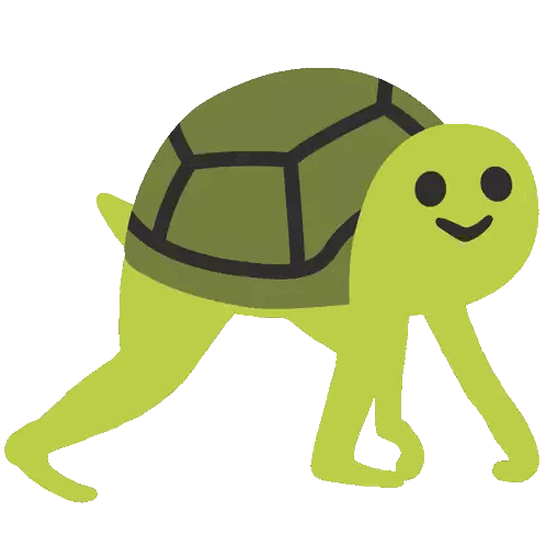 Green Turtle With Black Shell Sticker