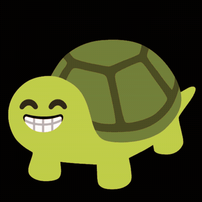 Green Turtle With Smiley Face And Pearl GIF