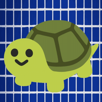 Green Turtle With Smiling Face GIF