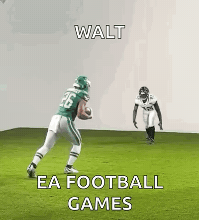 Green Uniform Football Player Running With Ball GIF