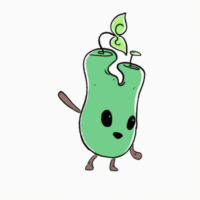 Green Vegetable With Plant On Head GIF