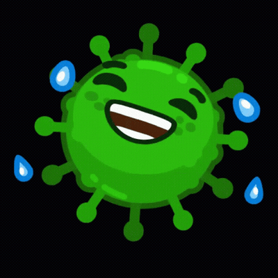 Green Virus Crying Tears GIF