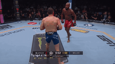 Green Vs Miller Boxing Match With Monster Energy Can GIF