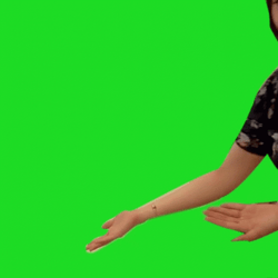 Green Wall Girl GIF