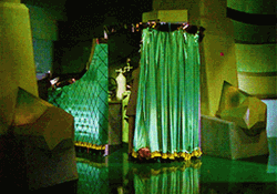 Green Wall Wizard Of Oz Curtain GIF