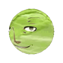 Green Watermelon Face Sticker