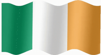 Green White And Orange Flag Waving In Wind GIF