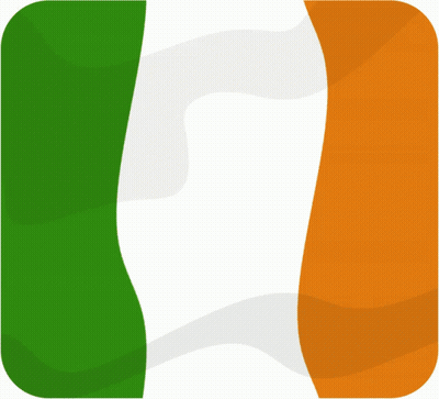 Green White Orange Flag With White Border GIF