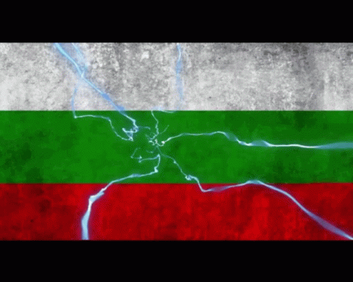 Green White Red Flag With Lightning Bolt GIF