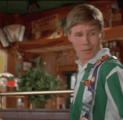 Green White Striped Shirt Man Brian Name Tag GIF
