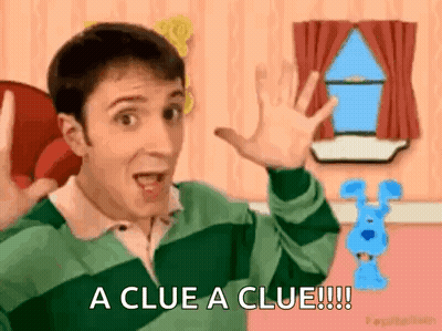 Green White Striped Shirt Man Says A Clue GIF