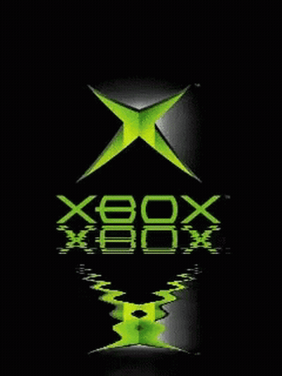 Green Xbox Logo Reflected On Black GIF