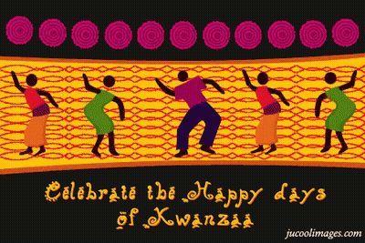 Greeting Card Saying Celebrate The Happy Days Of Kwanzia GIF