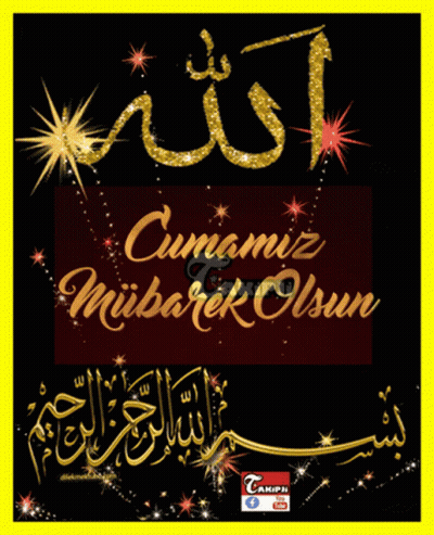 Greeting Card Saying Cumamiz Mubarek Olsun GIF