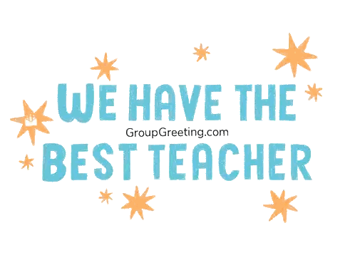 Greeting Card Saying We Have The Best Teacher Sticker