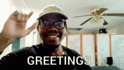 Greetings Guy With Cap GIF
