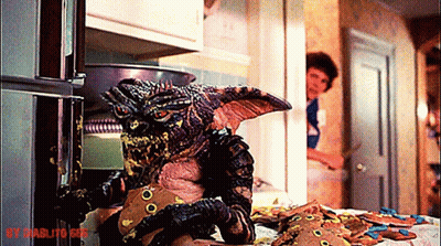 Gremlin In Kitchen With Diablito Gel GIF