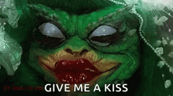 Gremlins Creepy Kiss Blink GIF