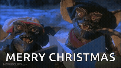 Gremlins Singing Christmas Carols Merry Christmas GIF