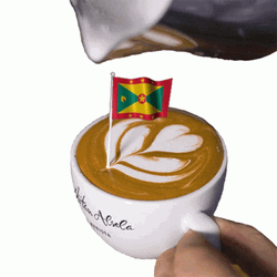 Grenada Flag Latte Art