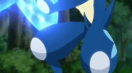 Greninja Ready To Attack GIF