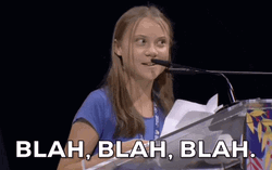 Greta Thunberg Mocks Interview Says Blah GIF
