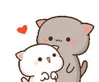 Grey Cat White Cat Sticker
